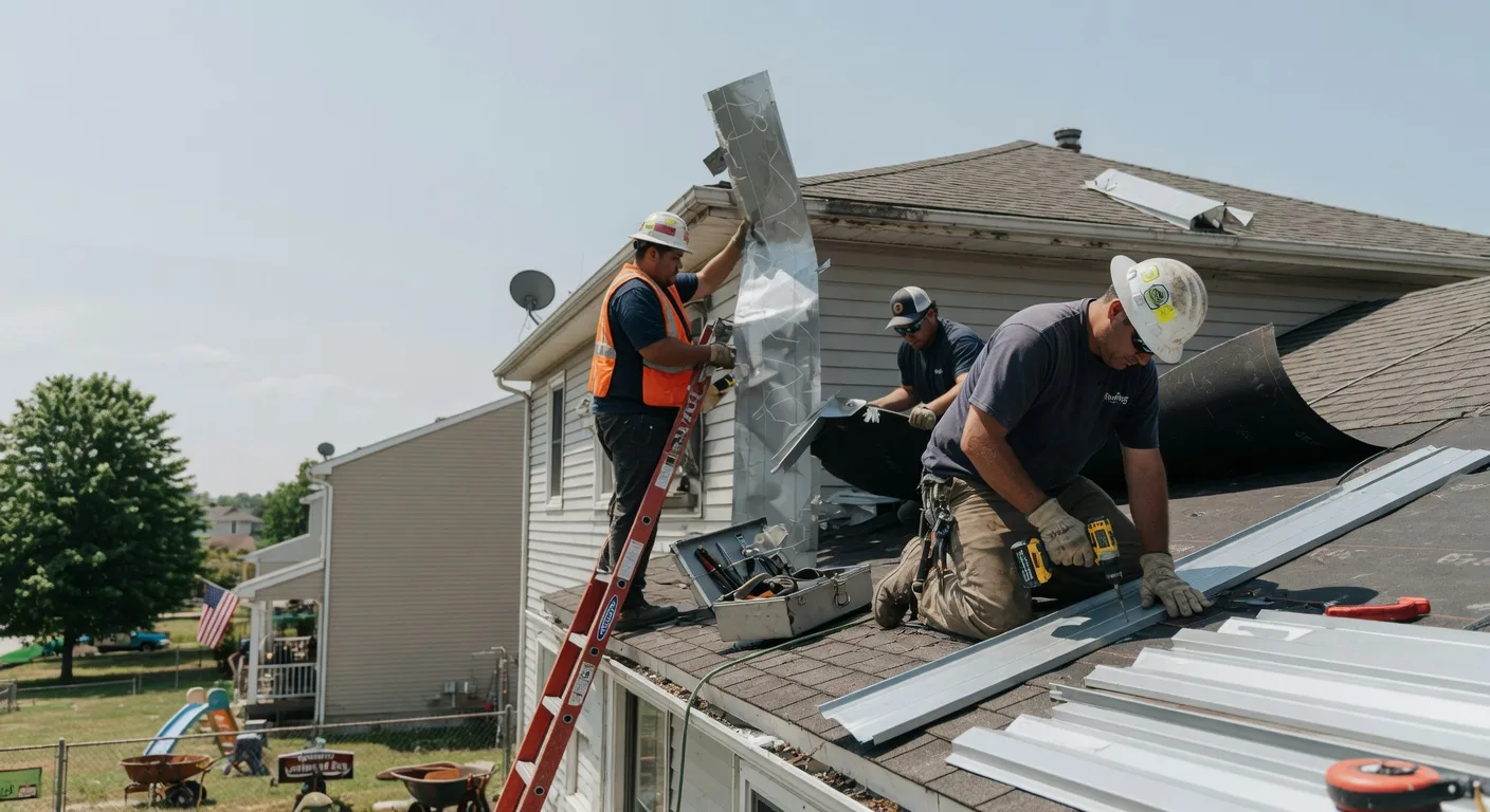 Storm Damage Metal Roof Repair in West Milton, PA